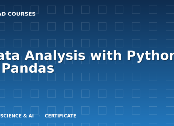 Data Analysis with Python & Pandas cover