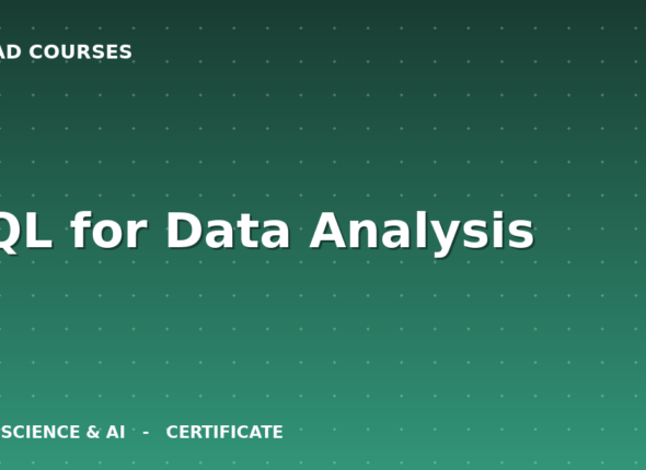 SQL for Data Analysis cover
