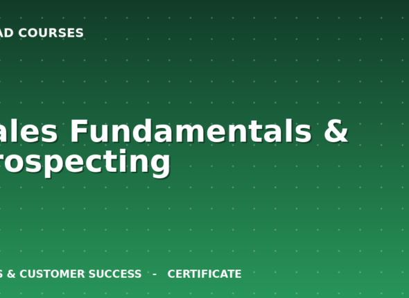 Sales Fundamentals & Prospecting cover