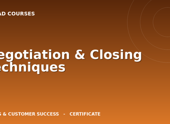 Negotiation & Closing Techniques cover